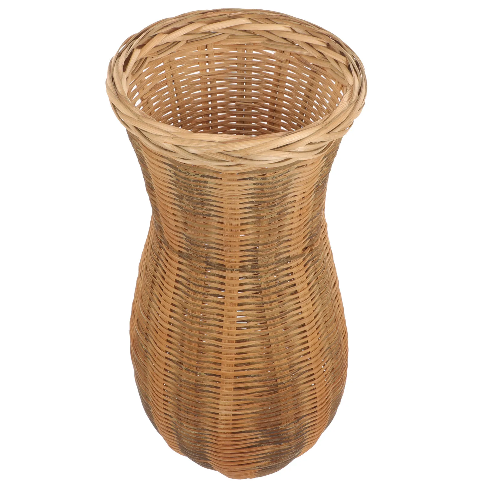 

Bamboo Vase Bookshelf Home Decor Decorative Vintage Flower Style Basket Household