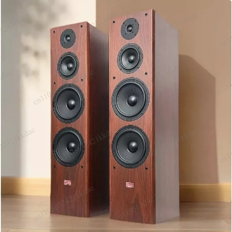 Luxury floorstanding speakers, high-fidelity audiophile-grade speakers, dual 8inch passive home wooden floor monitor speakers