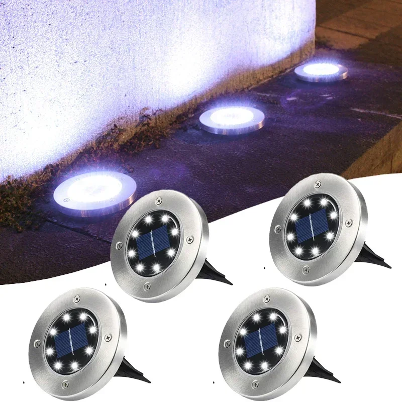 2/4 Pcs 8LED Solar …