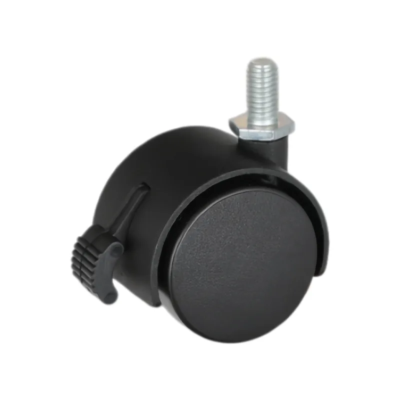 Furniture screw rod castersPVCSwivel casters1Inch1.5Inch2Plastic storage universal wheels