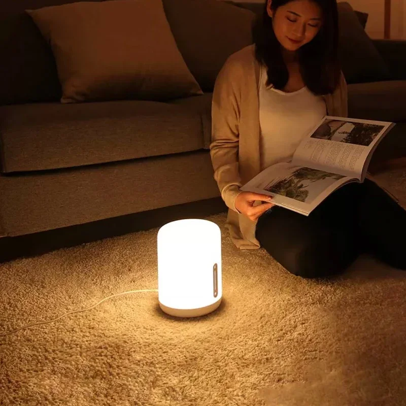 Original Xiaomi Mijia Bedside Lamp 2 Smart Light Voice Control Touch Switch Mi Home App Led Bulb for Apple Homekit Siri