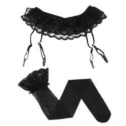 1PC Womens Sexy Hot Lace Top Thigh-Highs Stockings Socks+Suspender Garter Belt Fashion Sexy Leggings Socks