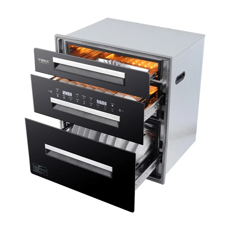 Far Infrared Disinfecting Cabinets with LCD Monitor Display - 3 Layers 121-150L Painted Steel Sterilizing Machine ארונות מטבח