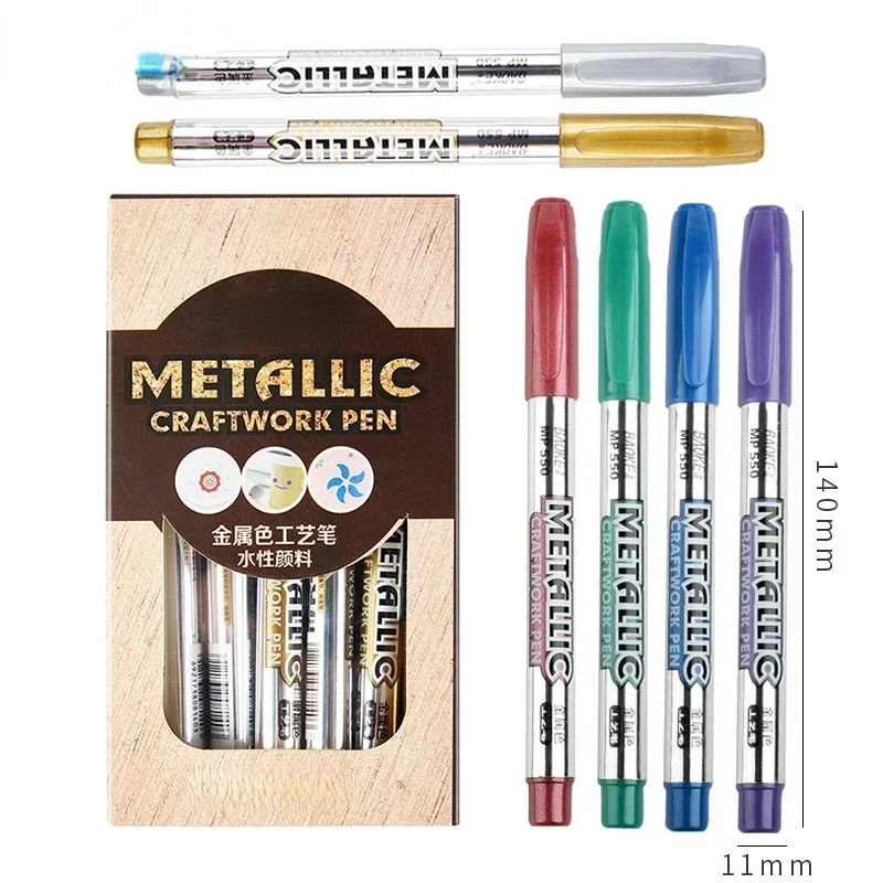 Goud Zilver Craft Pen Teken In Pen Metalen Trace Goud Handtekening Pen Kleur Marker Pen Waterbasis Verf pen Gratis Verzending Items