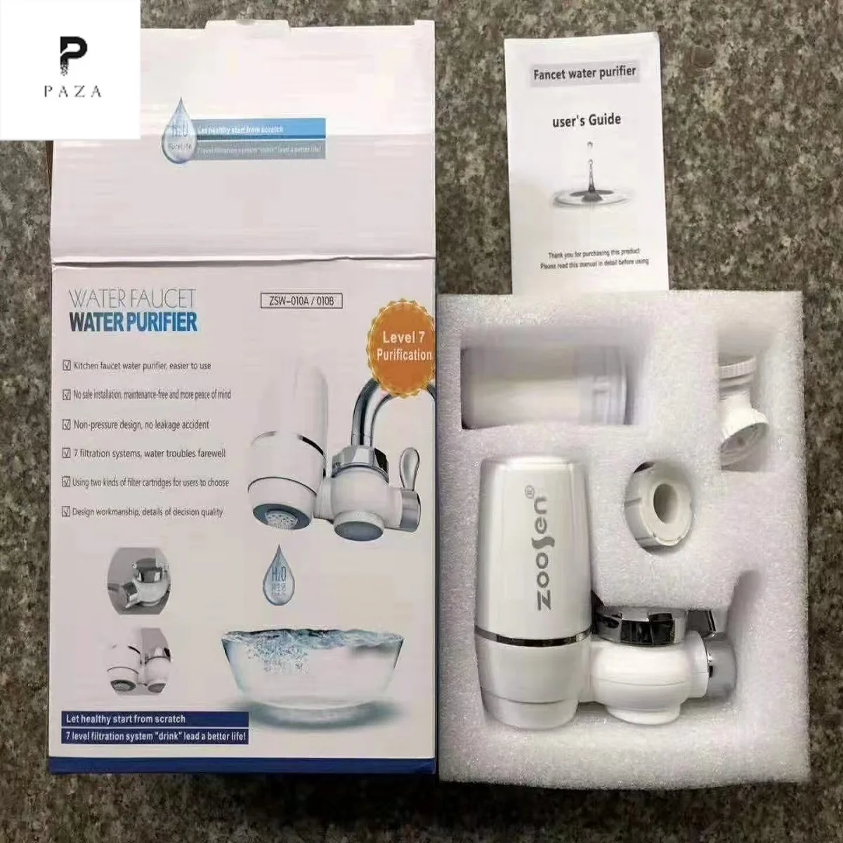 Domestic tap water purifier filtration faucet