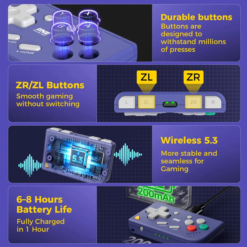 IINE Ananke Gen 2 Retro Mini Gamepad for Nintendo Switch 2/1 iOS Android PC Tablet Portable Controller E-book PPT Page-turining view 5