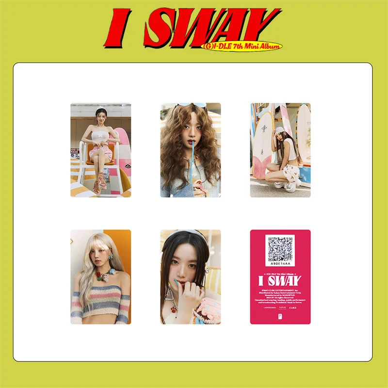 5pcs KPOP GIDLE 7th Mini Album I SWAYLOMO Card Song Yuqi GIDLE High Quality HD Photo Card Fan Collection Gift Postcard