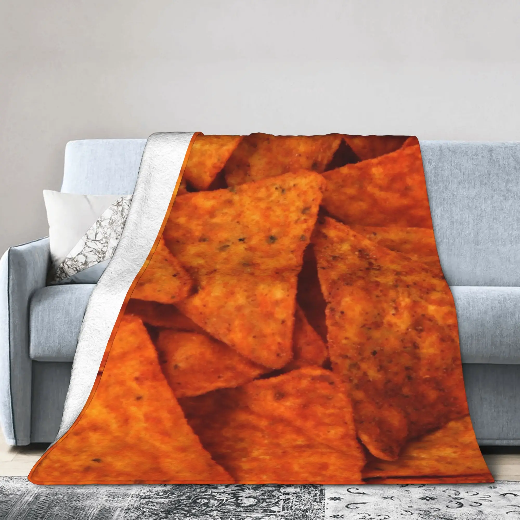 Doritos Tortilla Chips Puffed Food Super Soft Blanket  Aesthetic Camping Bedding Throws Bedroom Flannel Bedspread Sofa Bed Cover