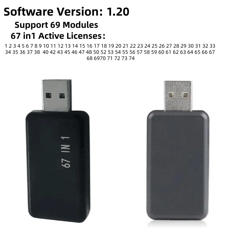 Universal Auto ECU Flash Bench Device Matches PCMFLASH V1.20, Fully Activated 67in1 Dongle With All Bench Connection Cables