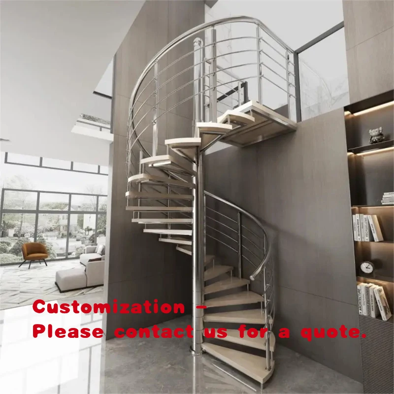 

custom.Customizable Staircase Galvanized Steel/Wood/Stainless Steel Stairs with Anti-Slip Steps Commercial Build