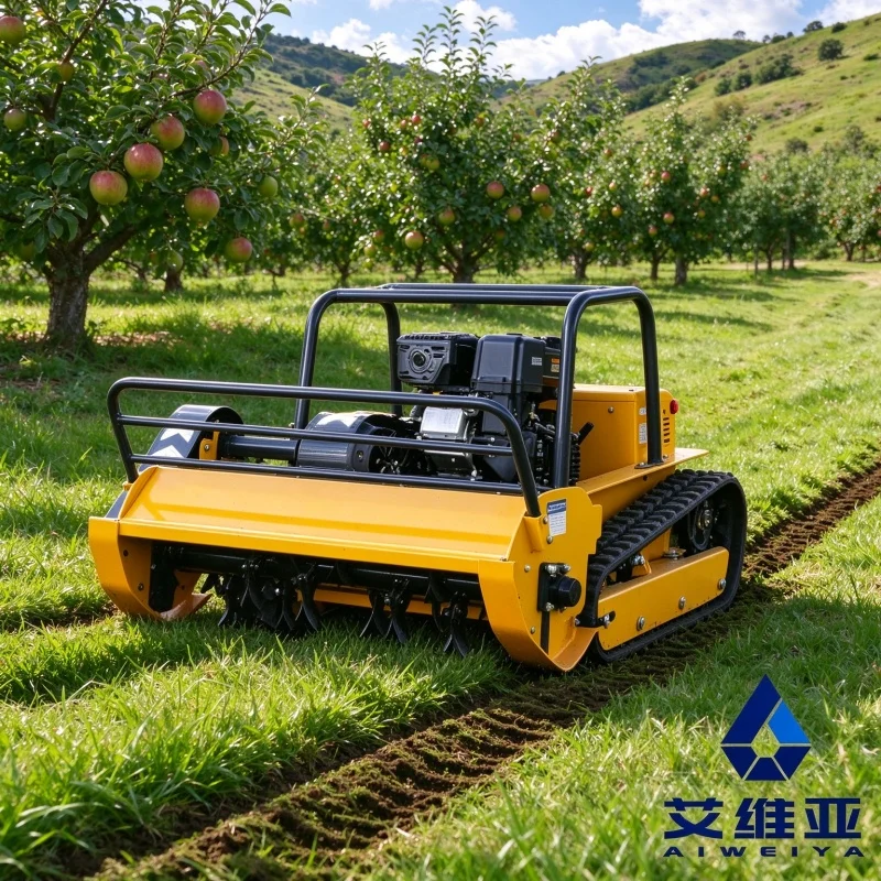 Customized remote control lawn mower, low gravity anti-rollover, weed trimming on steep incline slope, high angle