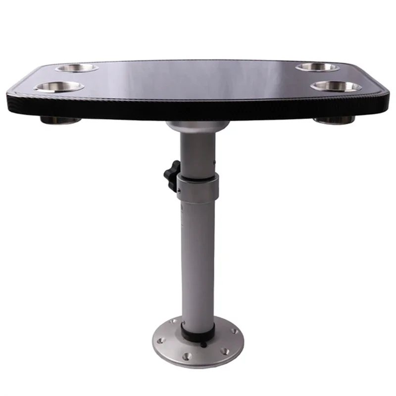 RV Lift Table Black Yacht Business Car Interior Modified Adjustable Table RV Parts and Accessories 600*380*30MM