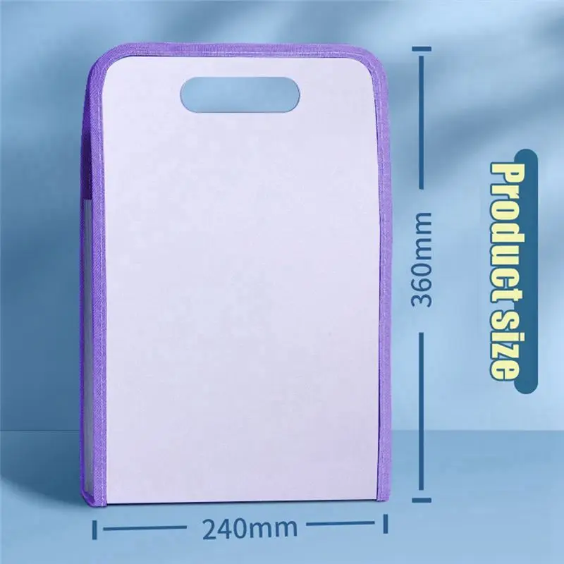【Best Seller】A4 Large Capacity Portable Organ Bag Folder Student Exam Paper Storage Bag 13 Layers Bill File Sorting Organizer Ca