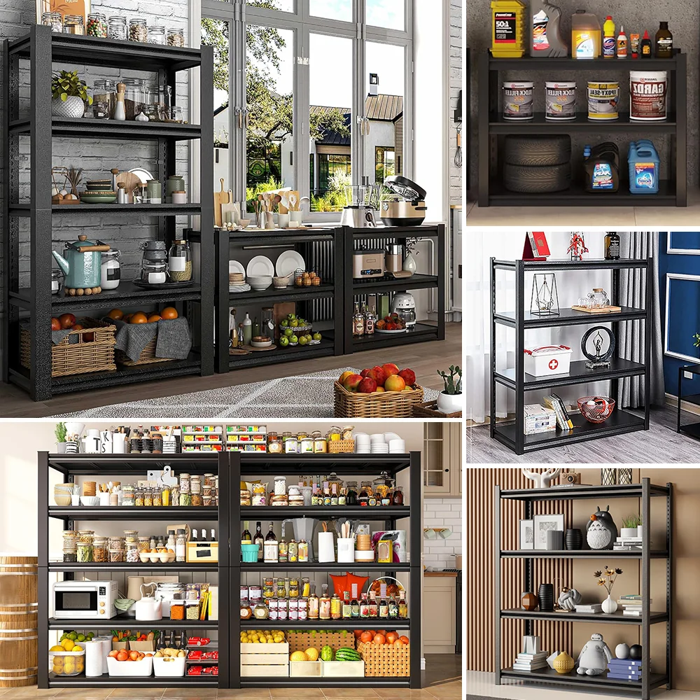 3/4/5 الطبقة تخزين الرف قابل للتعديل رفوف سوبر ماركت رفوف الكربون الصلب مستودع تخزين رفوف رفوف التخزين المنزلية