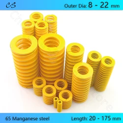 Compression Spring Small load Die Mold Springs Yellow Outer Diameter 8 10 12 14 16 18 20 22mm Length 20 25 30 35 40 45 - 175mm