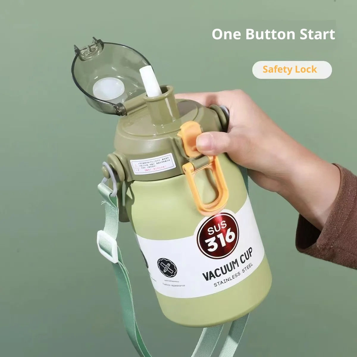 زجاجات مياه عازلة ذات سعة كبيرة، إبريق ماء 44/50 أونصة مع مقبض وغطاء صنبور خالٍ من مادة BPA، حرارية آمنة للاستخدام في غسالة الأطباق #3