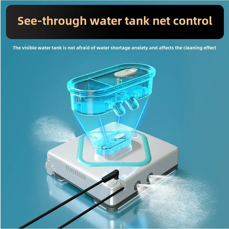 Smart Home Frequency Conversion Multi-directional Water Spray Automatic Glass Cleaning Robot Automatic Glass Cleaning Artifact