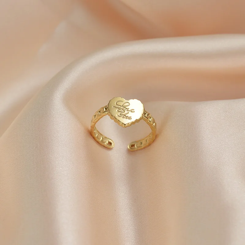 Nextvance Vintage Fashion Rings Engagement Wedding Party Stainless Steel Gold Color Adjustable Female Male Couple Jewelry Gifts