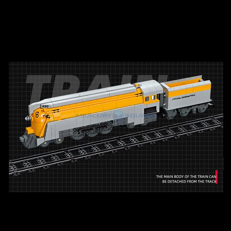 CO 490 Treno A Vapore MOC 59021 Modello Ferroviario Ad Alta Velocità Blocchi Ferrovia Pista Ferrovia Buliding Mattoni Tech Giocattolo Regalo FAI DA TE Set Bambini Ragazzi