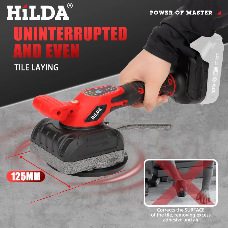 Hilda telha máquina de telha vibração nivelamento 5 velocidades alta carga ajustável ajuste makita 21v bateria colocando vibratório