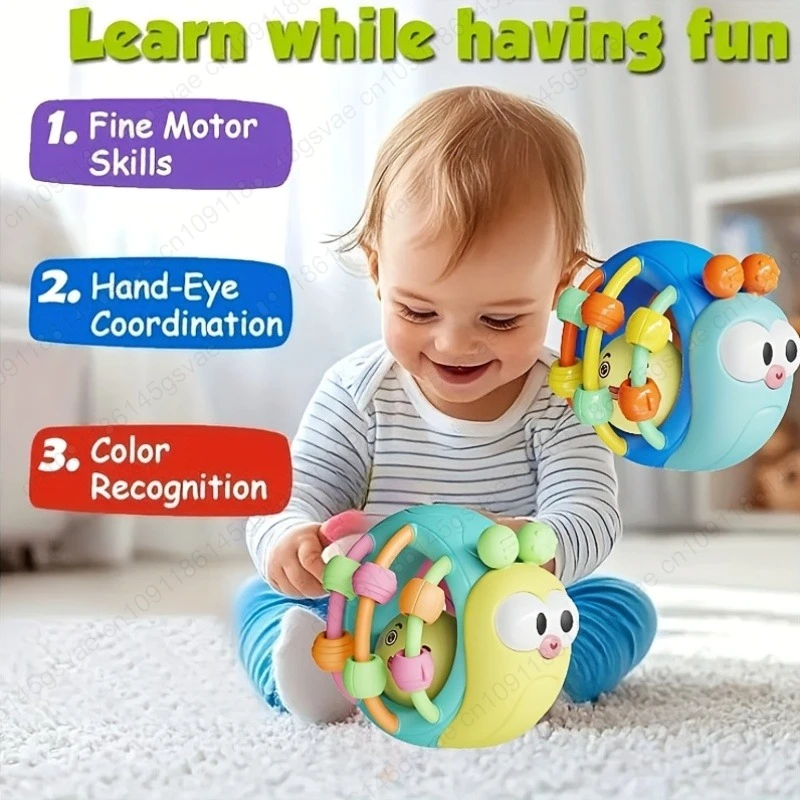 Baby Toy Catch Ball Bendy Baby Walker Rattles Develop Intelligence Ball 0-12 Months Plastic Bell Rattle Doll