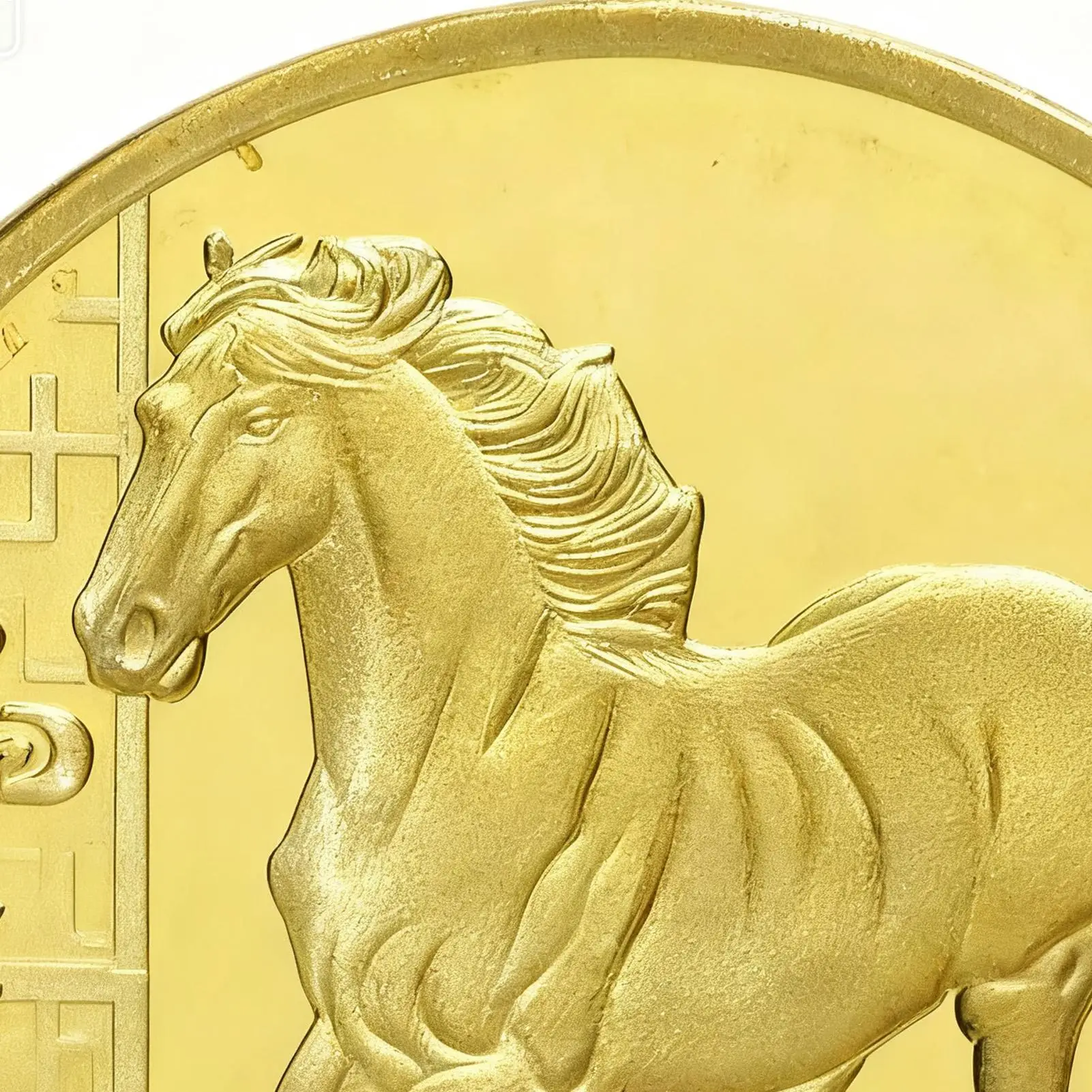 2026 Year Of The Horse Gold Commemorative Coin Good Luck 3D Embossing Horse Coin Metal Craft Embossed Collectible Coin
