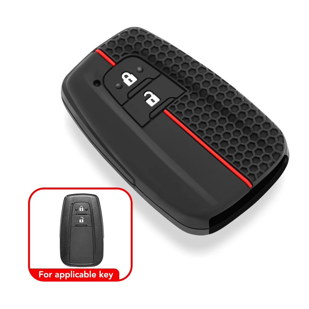 Silicone Car Remote Key Case Cover For Toyota CHR Camry Prius Land Cruiser Prado Furniture Corolla Yaris RAV4 Highlander Chain