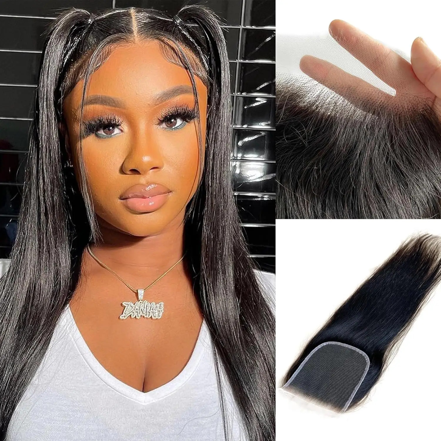 Lace Frontal Only 13x4 Water Wave Closure Human Hair Brazilian Lace Frontal Closure Deep HD Transparent Lace Front Closure Only