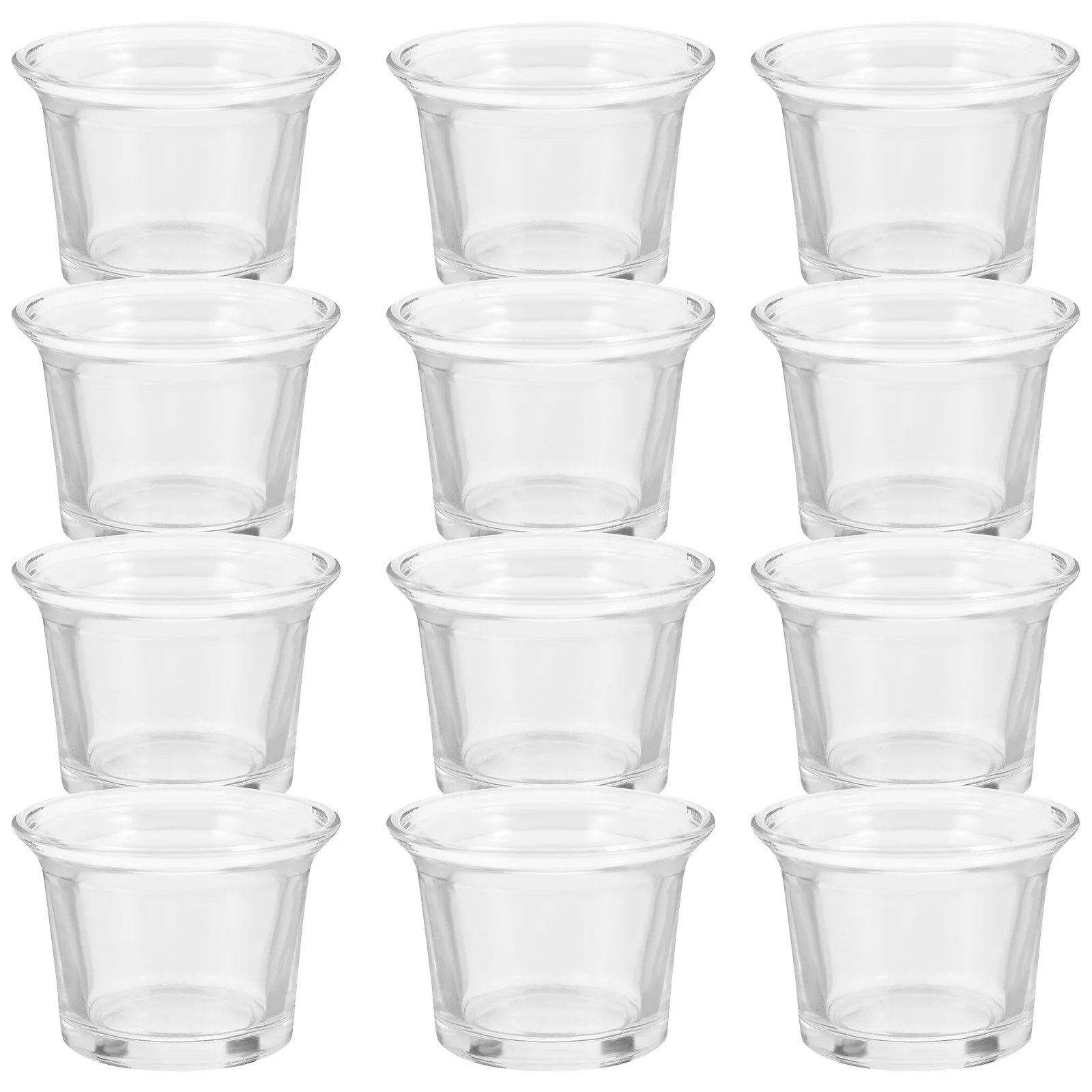 

12Pcs Small Glass Holders for Tea Lights Scented Candles Christmas Wedding Decoration Craft Projects Glass Holder