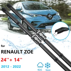For Renault Zoe 2012~2022 Front Rear Set Kit Wiper Blades Brushes Rubber Window Windshield Windscreen Cleaning Car Accessories