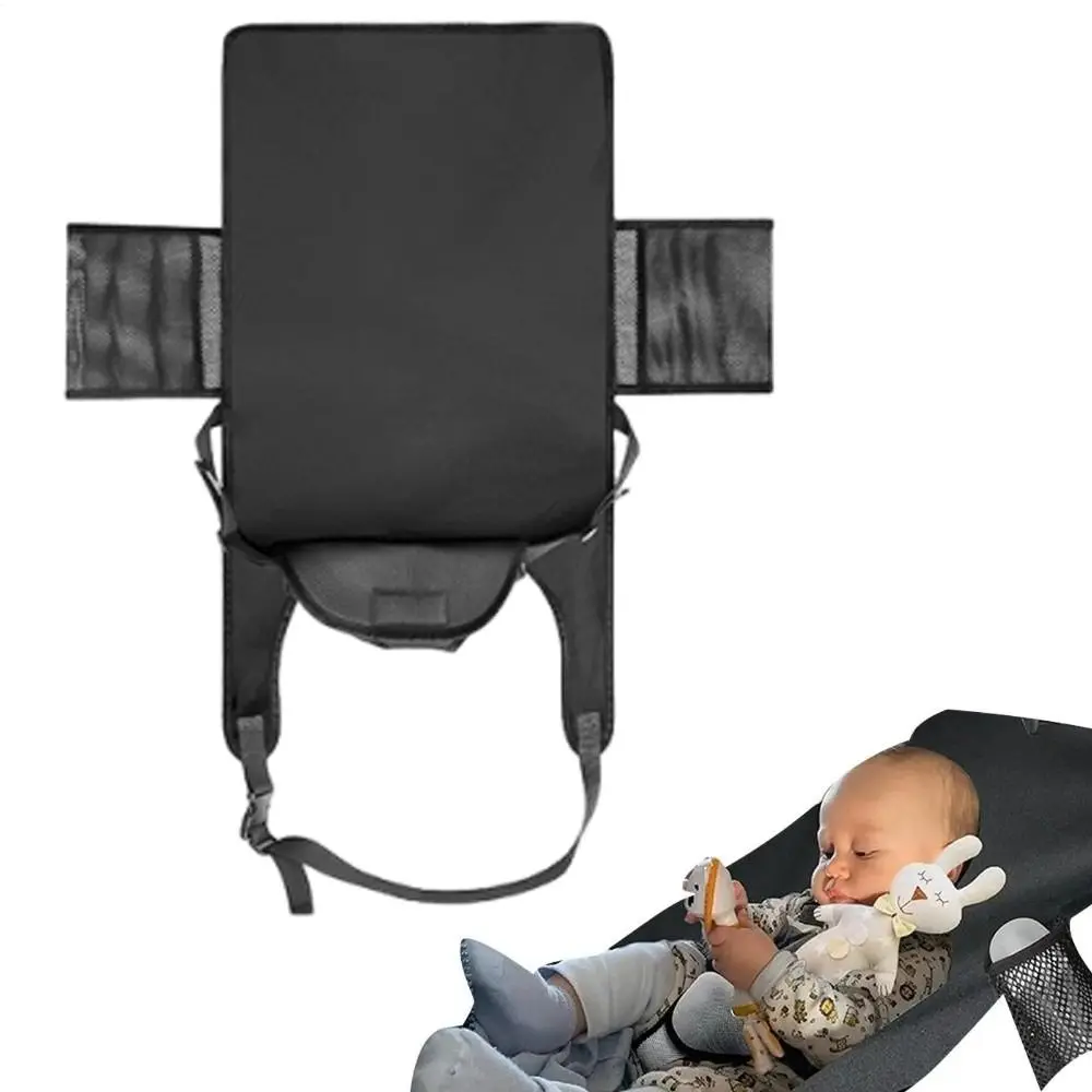 

Портативная раскладная кровать-люлька для детей в самолет, дышащая, регулируемая, легко устанавливаемая, удобная для сна в автомобиле