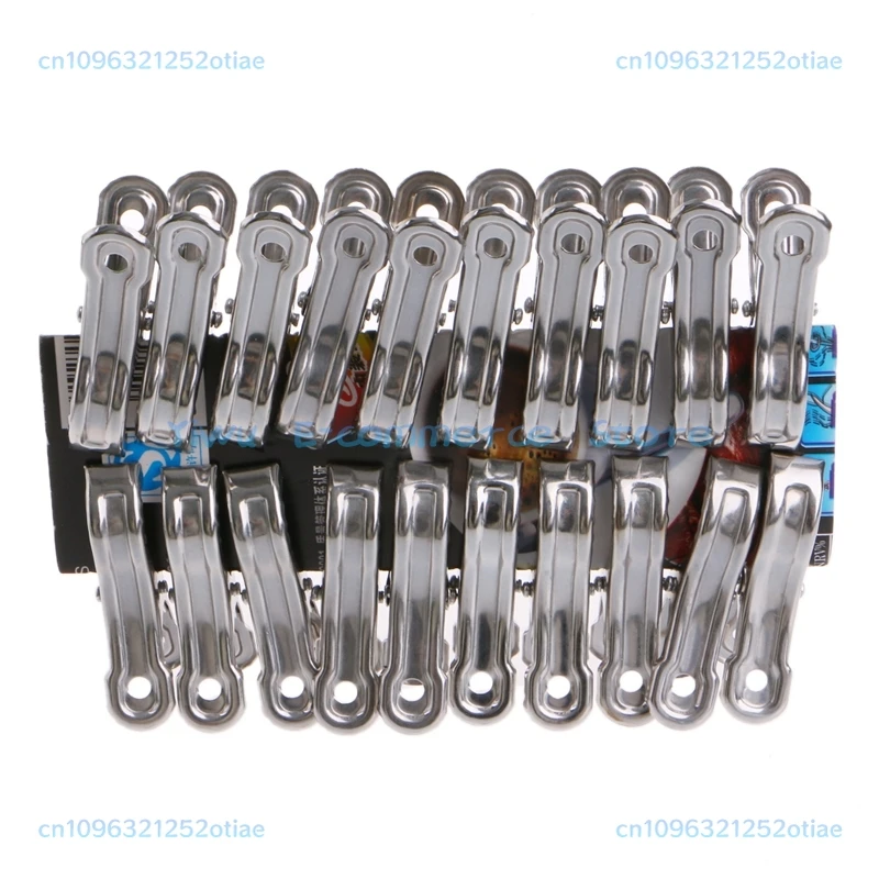 

20 шт. прищепки из нержавеющей стали, подвесные булавки, ветрозащитные зажимы для стирки