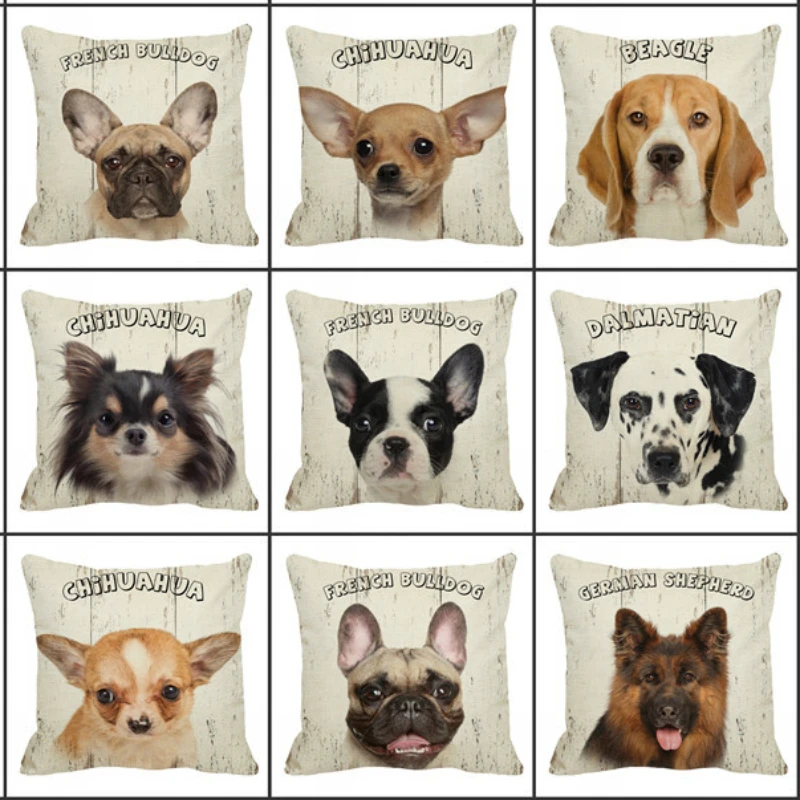 

Cute Dog Decorative Pillowcases Pet Dog Pillows Case Girls Room Bedroom Pillow Covers for Bed Sofa Home Decor 45x45 Home Decor