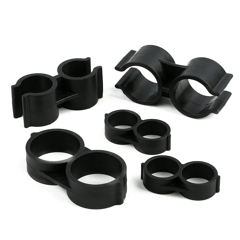 16/20/25mm PVC H-type Pipe Clamp Aquarium Tank Fittings Agricultural Garden Irrigation Water Tube Support Double U-type Clamp