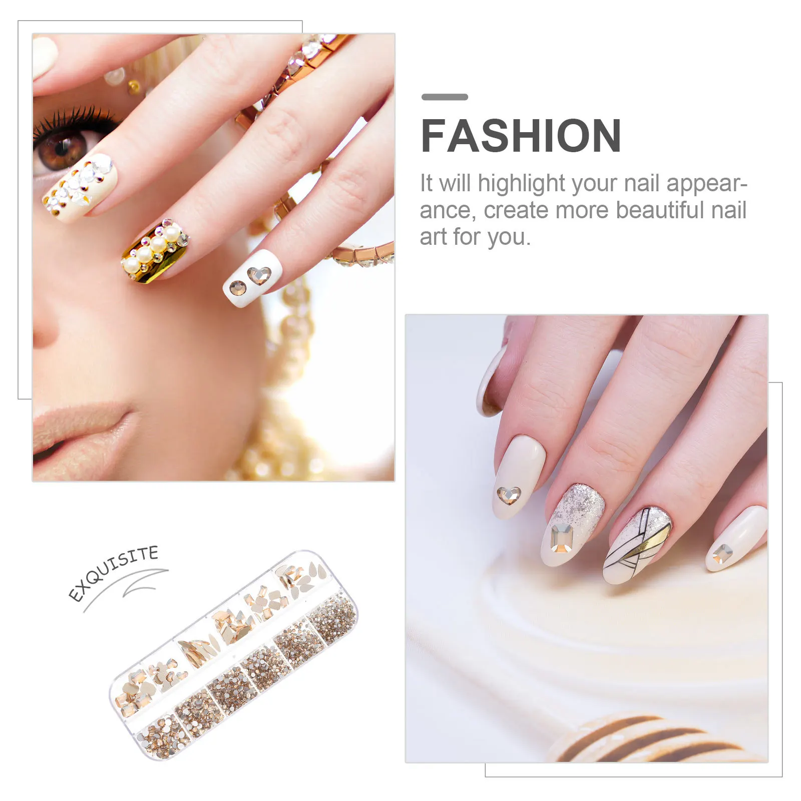 1 Box Strasssteine Glas Kunst Dekorationen Diy Nail Art Diy Zubehör Maniküre Zubehör Nagel Patches Werkzeuge Versorgung