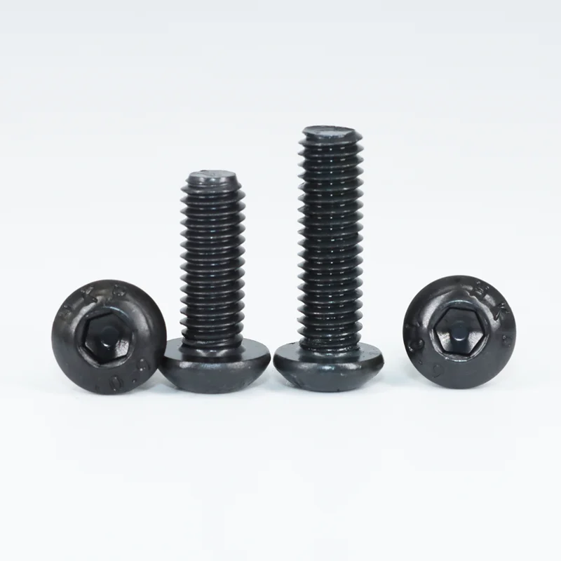 مجموعة مسامير سداسية مستديرة ، رأس زر مقبس ، مسمار براغي محرك ألين ، أسود ، درجة ، ISO7380 ، M2 ، M2.5 ، M3 ، M4 ، M5 ، M6 ، المجموع ، المجموع ، الصف #5