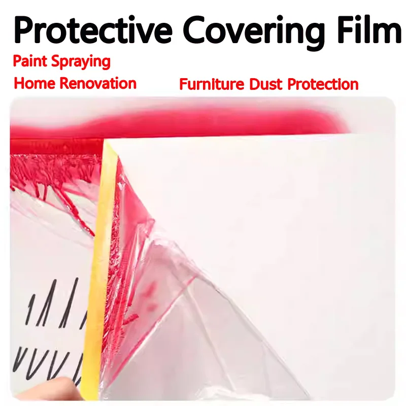 

Single-layer adhesive dust-proof film for home decoration, covering and protecting furniture from dust, plastic protective sheet