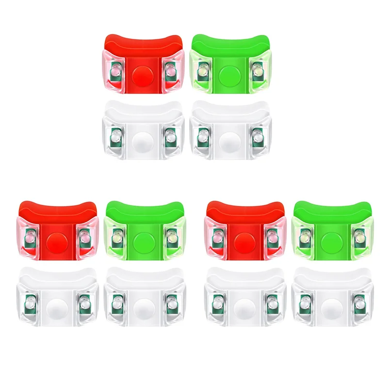 BB-12 X LED Boat Navigation Lights For Boat Yacht Motorboat Bike Hunting Night Running Fishing (Red, Green, White)
