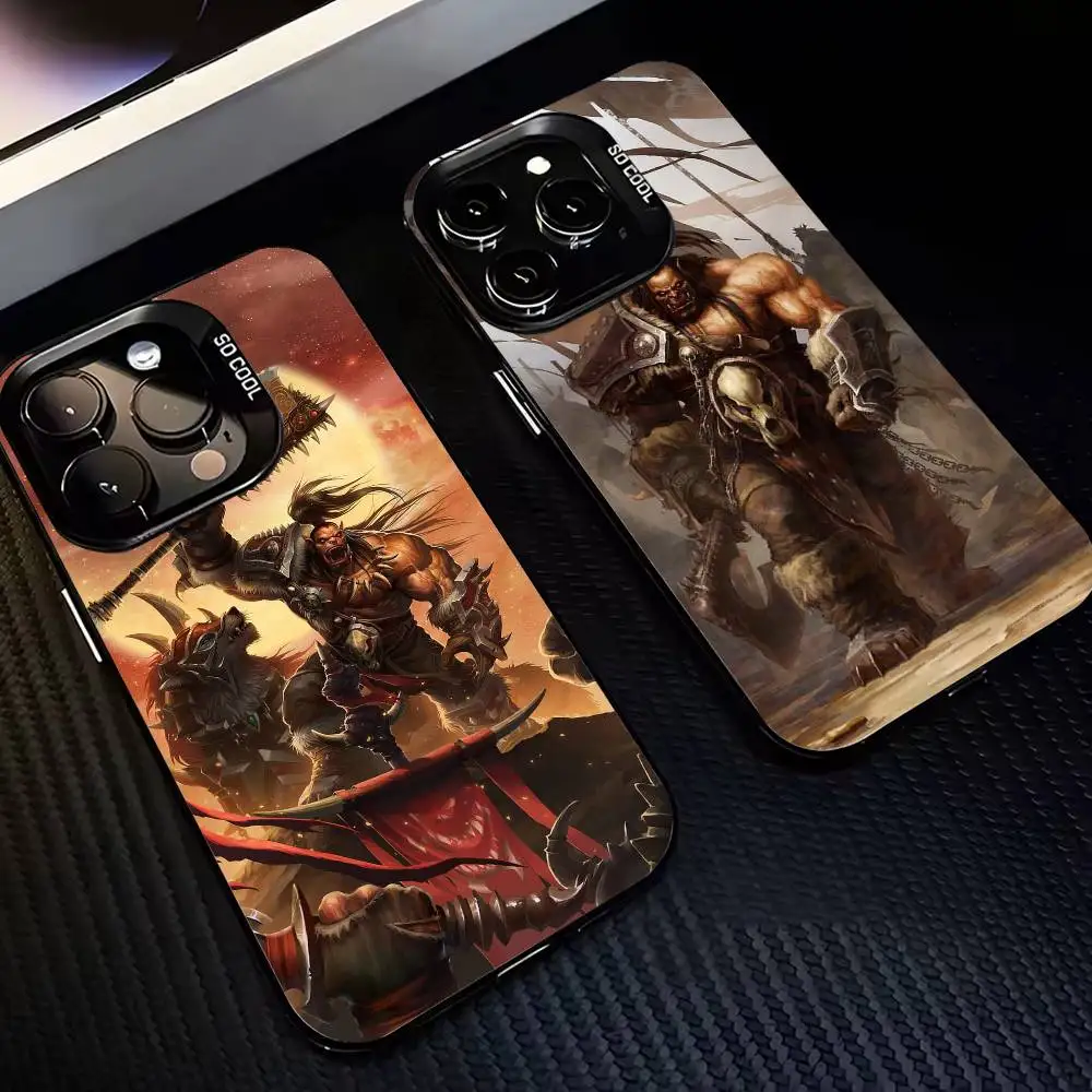

W-world Of W-WarcraftS Game Phone Case For iPhone 17,16,15,14,13,12,11 Plus,Pro Max,XS,Colorful Silver Black Cover