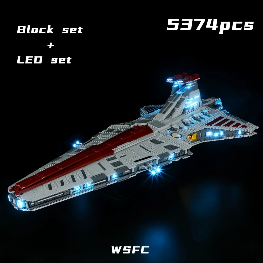 5374Pcs Venator-Class Republic Attack Cruiser Ucs Model Bricks 75367 Building Blocks Space War Sets Adults Toys Birthday Gifts