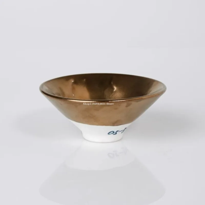 500g Ceramic Gold Glaze 1180-1280℃ Medium and High Temperature Artistic Kiln Transformation Metal Glaze DIY Porcelain Coloring
