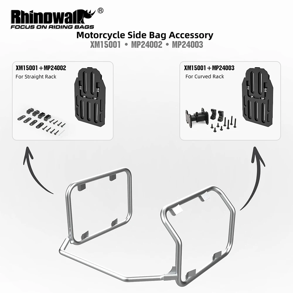 Rhinowalk Motorcycle Bag Accessories For The Bent Rack Extender MJX2004 Rear Seat Bracket Install The Stable Accessories