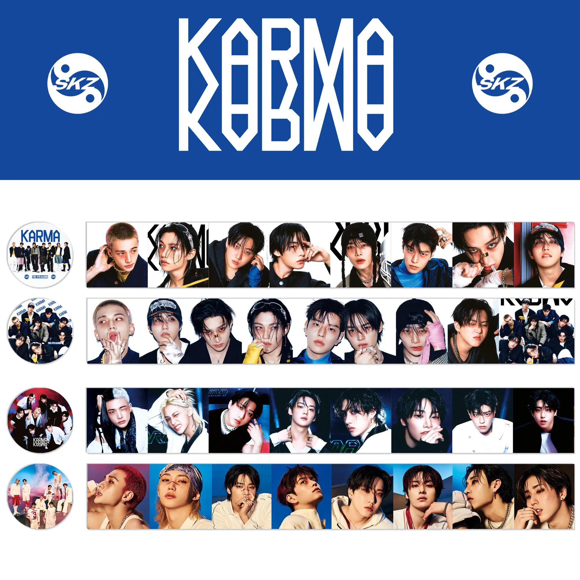

Stray Kids SKZOO and Paper Tape Regular Album KARMA FELIX Huang Xuanchen Surrounding Same Style Account Stickers