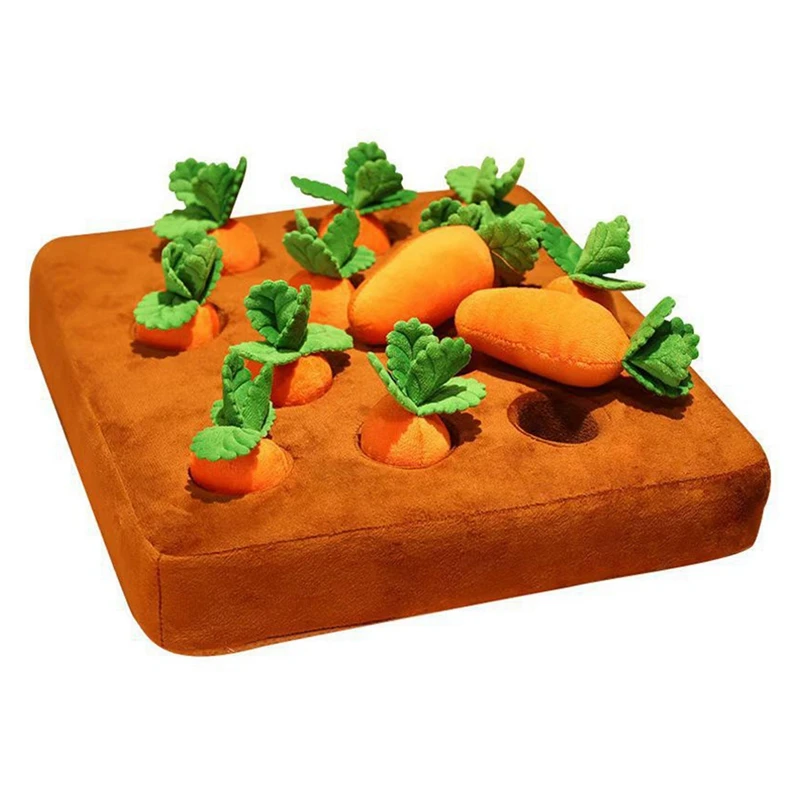 Carrot Plush Pet Vegetable Chew Toy To Improve Eating Habits Durable Chew Dog Toy