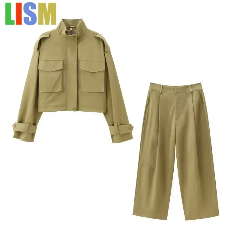 

LISM New in matching sets pants Set Woman Two Pieces Casual Elegant long Sleeve Sets Y2k Outfit Set Vacation Outfits Woman