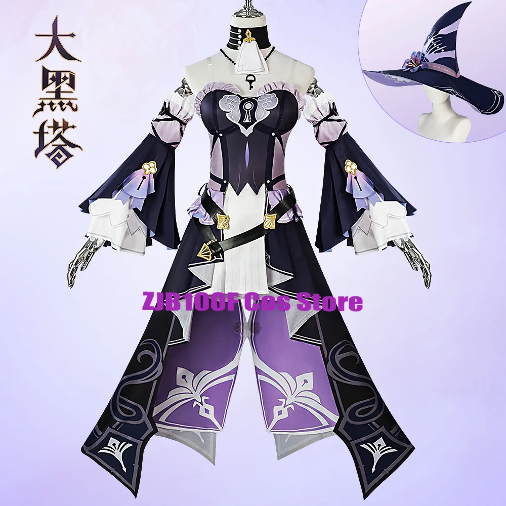 Game Honkai: Star Rail Herta Cosplay Elegant Lovely Dress Suit Herta Uniform Hat Costume Wig Halloween Party Play Outfits Women