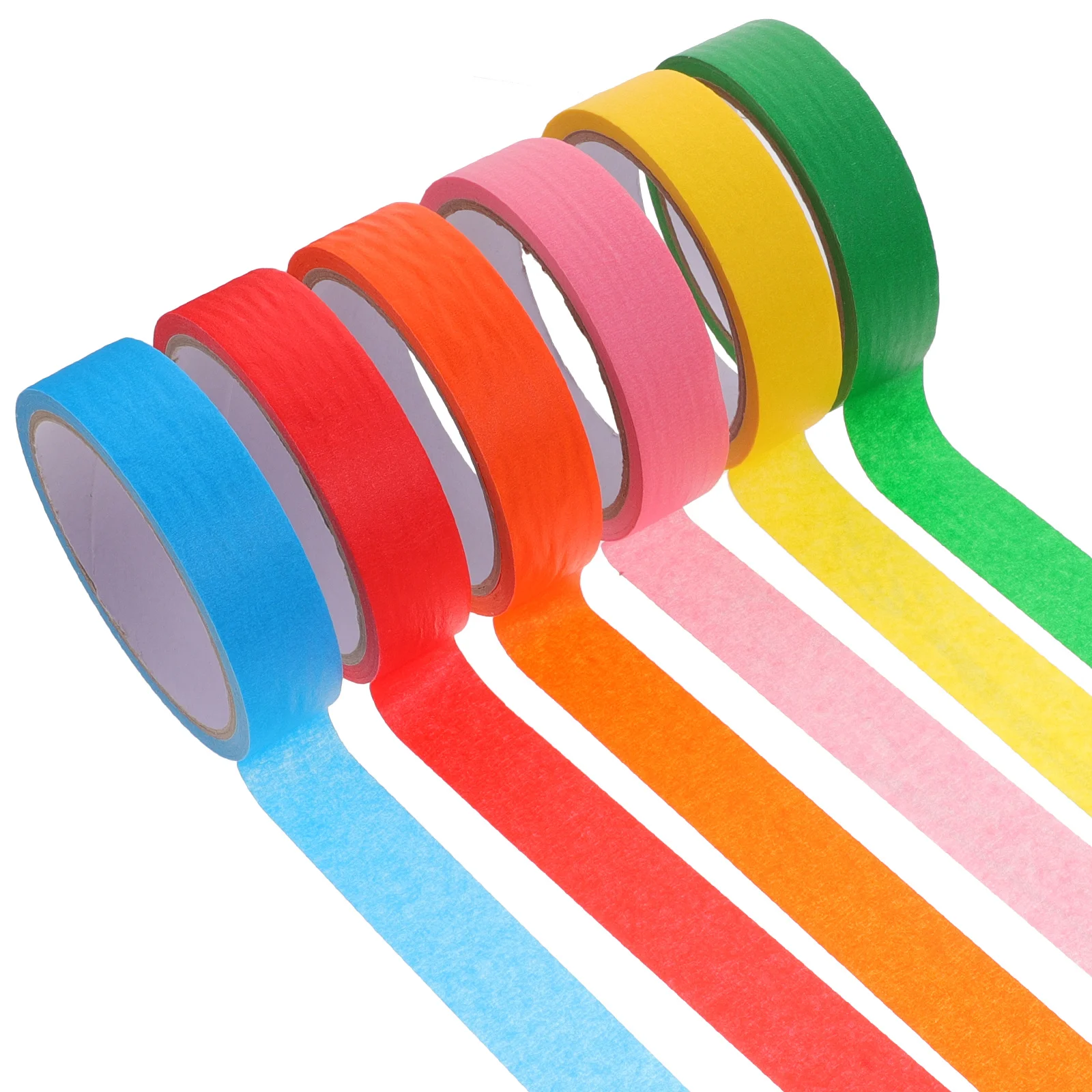 6 لفات شريط ورق زينة ملون اشي الشريط Diy بها بنفسك سكرابوكينغ المشاريع الحرفية المجلات أشرطة قوس قزح لاصق الفن
