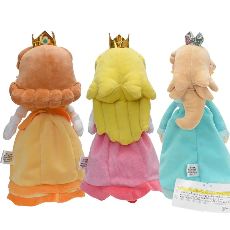 Super Marios Bros Anime Figures Daisy Rosalina Peach Princess Plushes Dolls Cartoon Stuffed Animal Kawaii Model Kids Toys Gifts