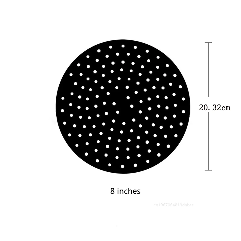 Square Reusable Air Fryer Liners Round Non-Stick Silicone Mats Resistant Heat Easy To Clean Steamer Liners for Kitchen Baking image 6