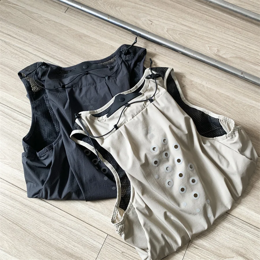 3M Reflective Hole Sleeveless Goldwin Off Road Running Hiking Waterproof Vest Jacket Men Women Mesh Quick Dry Breathable Clothes